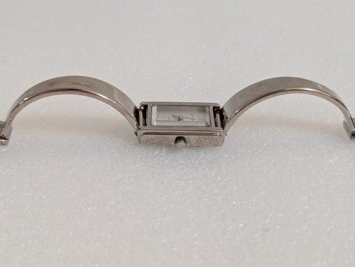 NEWBRIDGE Womens Silver Tone Rectangle Cuff Bracelet Wrist Watch - Picture 7 of 9