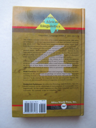 ADVANCES IN AFRICAN LINGUISTICS 4 Vicki Carstens & Parkinson 2000 HC Trends - Picture 3 of 7