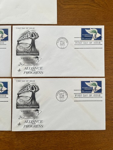 5)US#1234 ALLIANCE FOR PROGRESS FDC FLEETWOOD/ARTMASTER/ARTCRAFT 1963 NO ADDRS - Picture 5 of 8