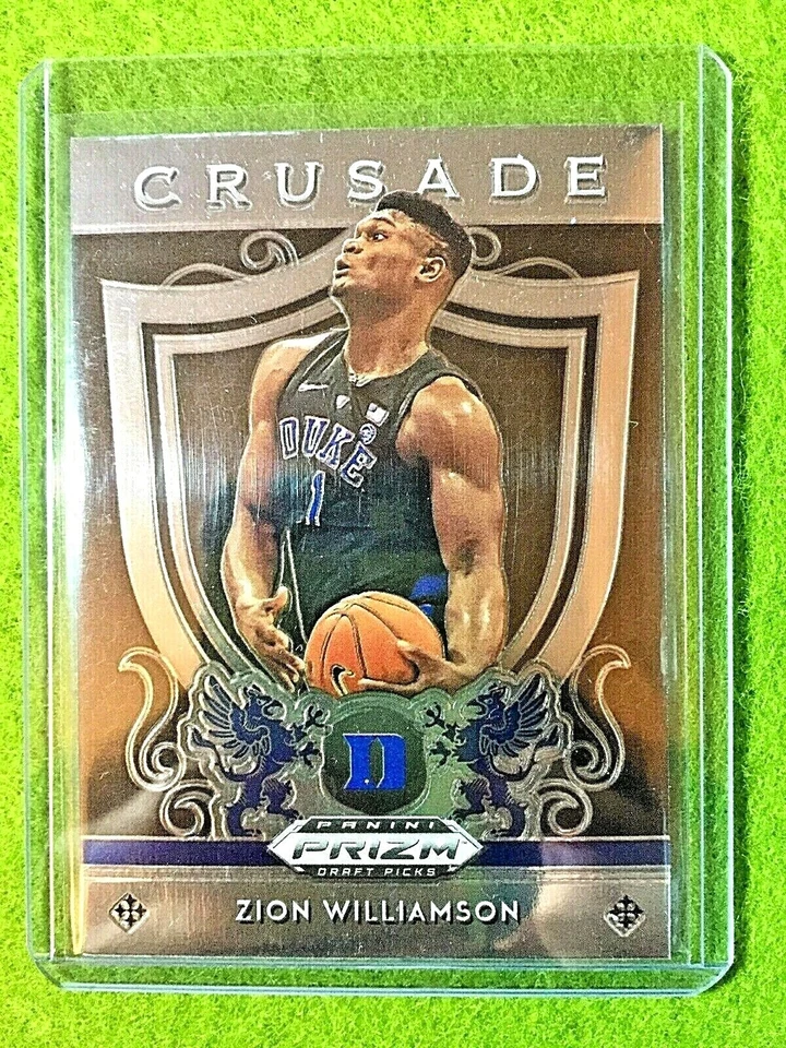 ZION WILLIAMSON ROOKIE CARD PANINI PRIZM RC DUKE JERSEY #1 PELICANS 2019 CRUSADE