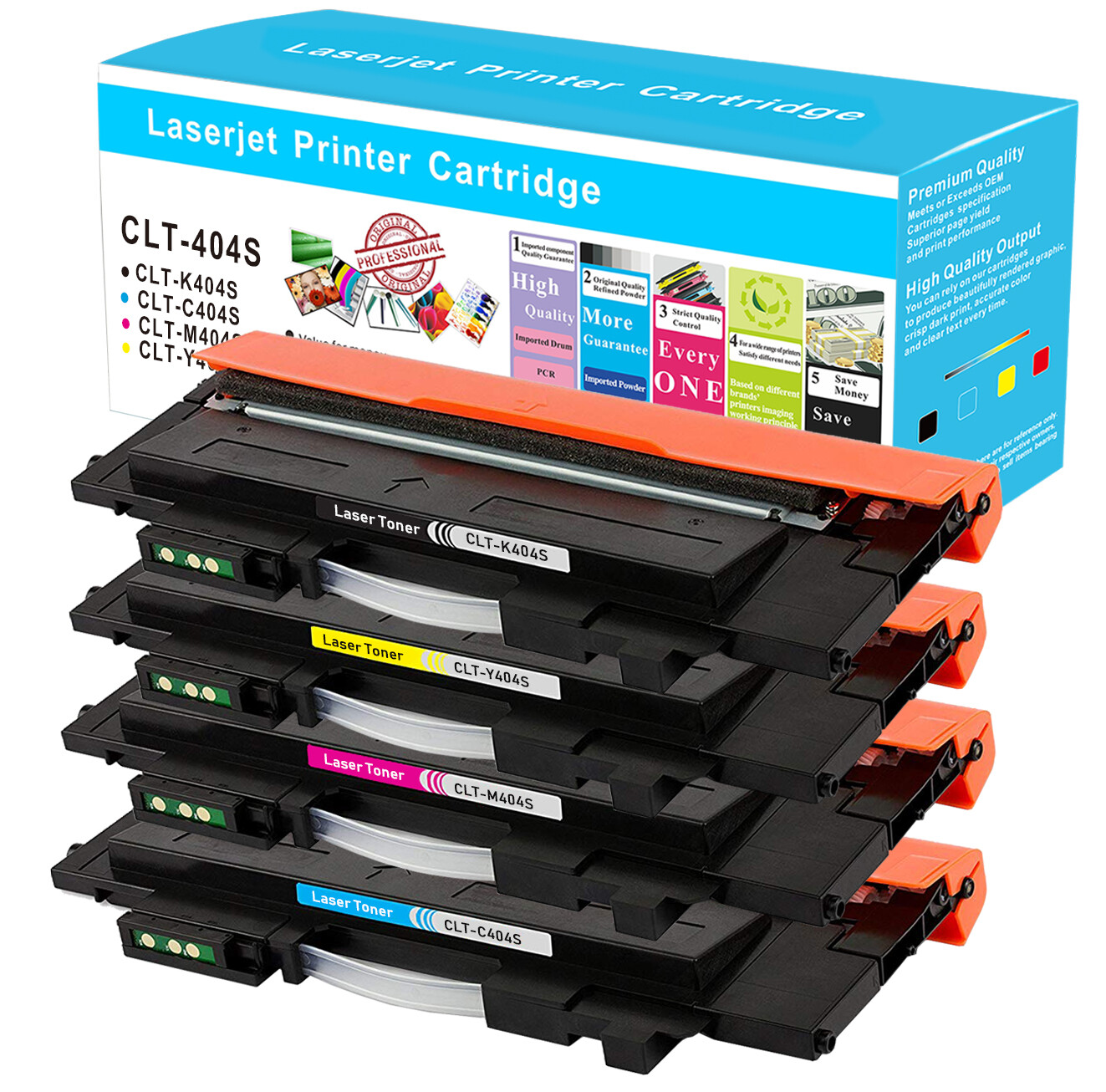 4 XXL Toner für Samsung Xpress C480W C430 C430W C480 C480FN C480FW CLT404S P404C