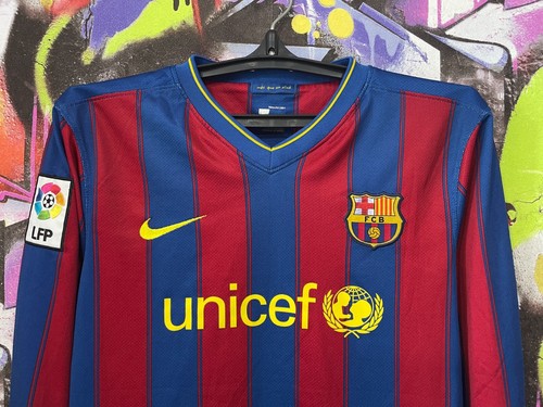 Barcelona 2009 2010 Home Football Soccer Longsleeve Jersey Nike Mens size XS - 第 3/15 張圖片