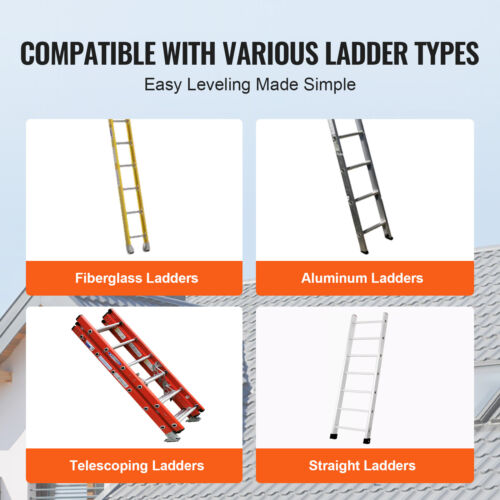 VEVOR Ladder Levler 380lbs Load PP Leveling Tool with Storage for Uneven Ground - Picture 5 of 12