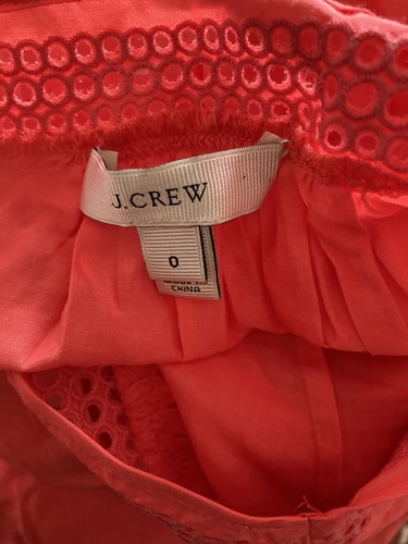 J. Blusa Crew Mezcla Seda/Algodón Coral Talla 00 Nueva - Imagen 5 de 6