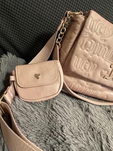 NWT Juicy Couture Pink League Large Flap Crossbody Bag Dusty Blush - Picture 2 of 14