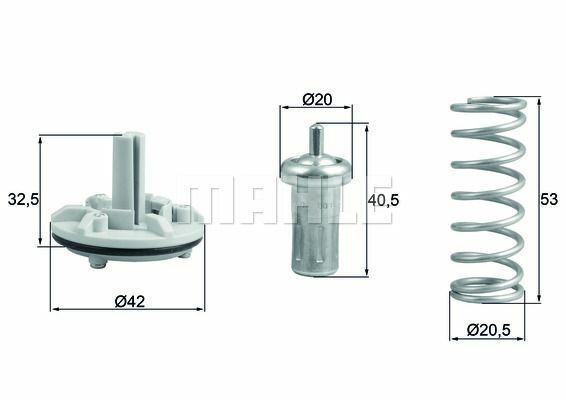 Mahle Thermostat FüR VW Beetle,Cc,Eos,Golf V Vi,Jetta III Iv,Passat,Polo,Sharan-image