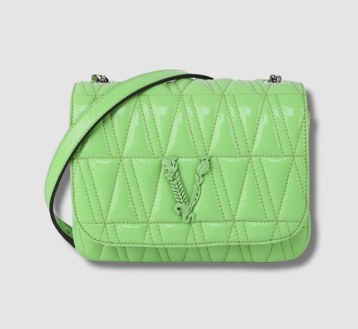 Versace Women's Virtus Quilted Leather Shoulder Bag