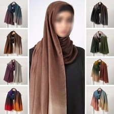 Gradient Colorful Long Scarf Women's Headscarves Turban Hijabs Shawl 8 Colors