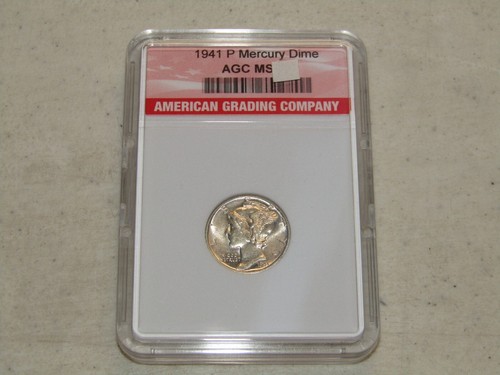 1941 P CH BU MS MERCURY DIME 1941P MINT ISSUE CHOICE BU SILVER - Picture 4 of 9