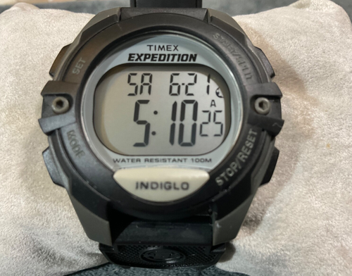 Timex Expedition T40941 Digital Mens Watch 42mm New Battery EXCELLENT CONDITION