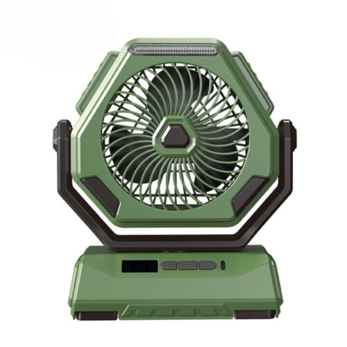 Ventilateur ext��rieur rechargeable avec ��clairage 6000mAh batterie crochet mul - Photo 1 sur 41