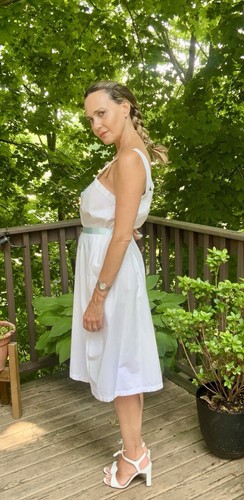 Victorian Underdress Cotton Embroidered - Antique Slip Dress -Antique Nightie XL - Picture 8 of 24