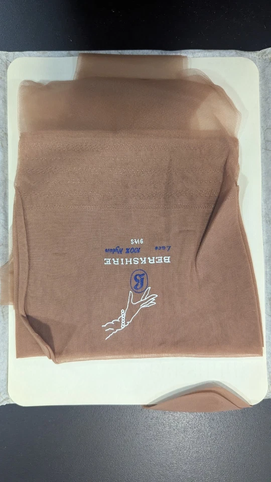 Berkshire Vintage Micro-Mesh Nylon Stockings - "Rose Beige" 9 1/2  3 Pack - Image 4 of 4