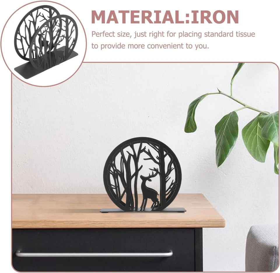 Portatovaglioli Portatovaglioli in Metallo Con Statuetta Di Cervo, per Decorazio - Immagine 3 di 4