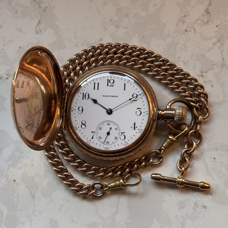 Relógio de bolso Waltham GP e corrente 42g RG Albert - Manutenção - Gordon Highlanders  - Imagem 4 de 4