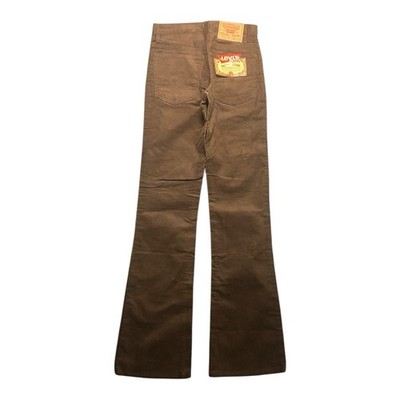 Levis 517 1529 Corduroy Pants 70s 80s USA Vtg Cords Dark Brown NOS