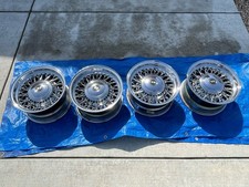 4 15x8 60 Spoke Chrome Wire Wheels. 5x4.75 70.3 Hub Bore 3.5 Backspace