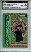 2023-24 PANINI PRIZM DOMINANCE-GREEN PRIZM #11 DEVIN BOOKER VGC GEM MINT 10 IJ49