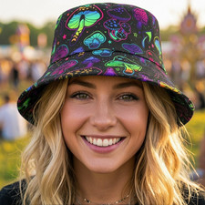 UV Protection Everyday Cotton Style Bucket Hat Unisex Trendy Lightweight Outdoor