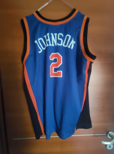 Larry Johnson Canottiera Basket Nba Champion Large Vintage Basketball New York - Imagen 2 de 5