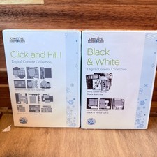 Creative Memories Black White Click Fill I 2-Pack Sealed