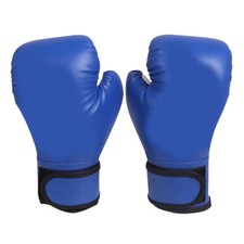 Kids Boxing Gloves Birthday Gift Children Workout PU Leather Sparring Gloves Blu