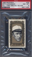 1963 Bazooka All-Time Greats #29 Grover Cleveland Alexander Silver PSA 8