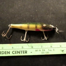 Vintage Creek Chub Wood Pikie 700 Glass Eye Fishing Lure Lure #1 **