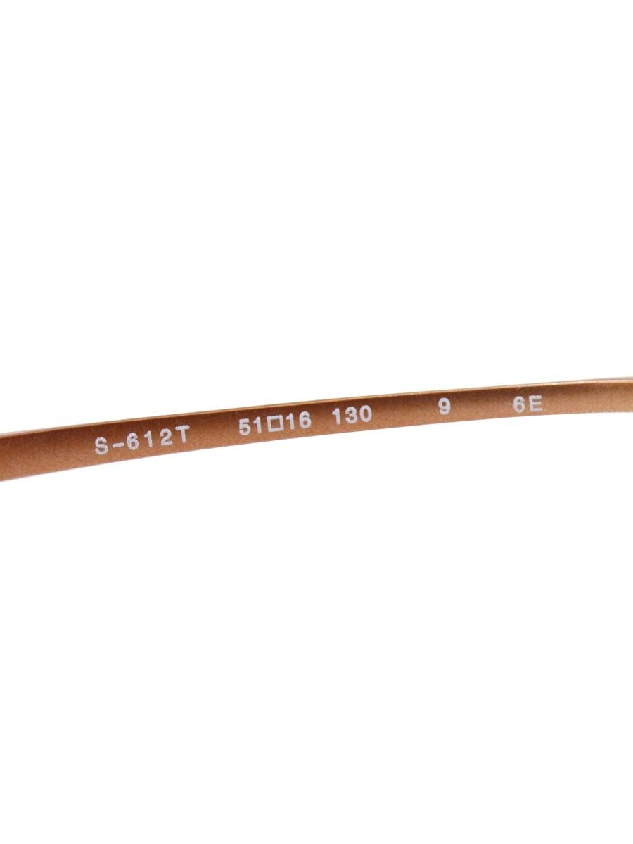 999.9 Four Nines S-612T Glasses Orange Metal Frame Half Rim