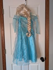 Elsa Frozen 2 Disney Store Deluxe Dress Up Dress And Wig And Hanger 5/6