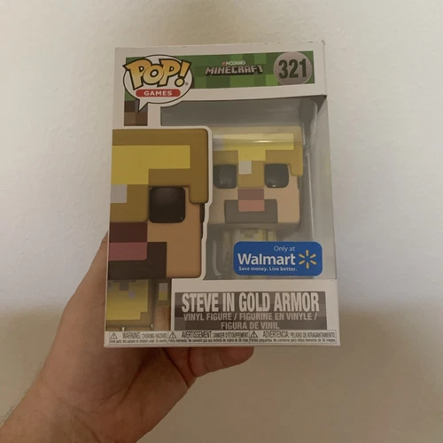 Funko Pop! Vinyl: Minecraft - Steve - (Gold) - Walmart #321 . Read Description!