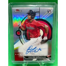 2023 Topps Finest #FA-OG Oscar Gonzalez RC Refractor Auto Cleveland Guardians
