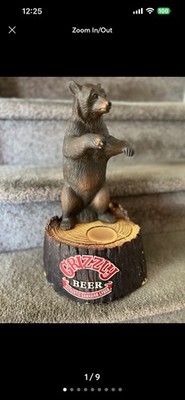 Vintage Grizzly Beer Bear Advertising Stand Display No Bottle