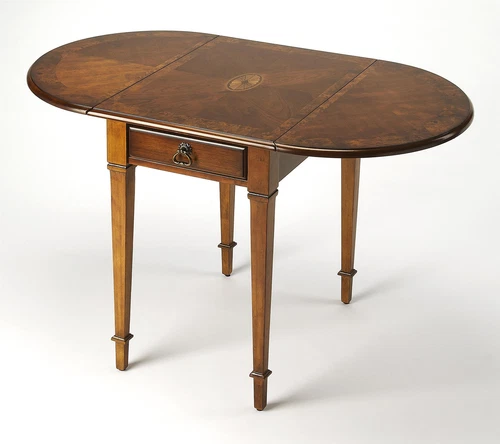 Butler Specialty Pembroke Drop Leaf Table In Olive Ash Burl - Picture 2 of 3