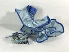 Vintage Dream Date PJ Barbie Outfit #5869 Blue Sequin Top Ruffle Wrap Skirt READ