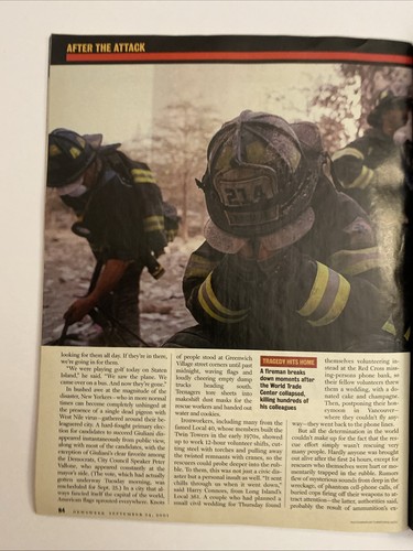 Newsweek Magazine September 24 2001 After The Terror God Bless America 9/11 - Picture 4 of 4