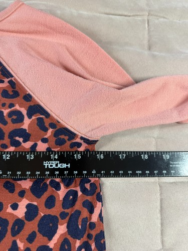 Cat & Jack Cheetah Animal Print Girls L 10/12 Long Sleeve Sleepwear Pajama Top - Picture 7 of 8