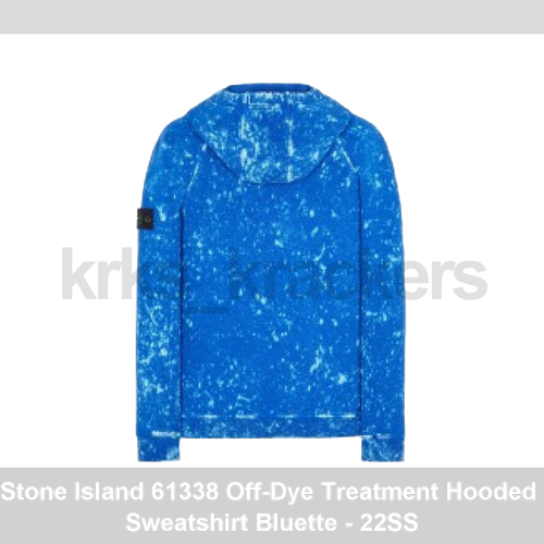 Stone Island 61338 Off-Dye Treatment Hooded Sweatshirt Bluette - 22SS - Picture 2 of 4