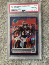 2020 Donruss Optic Tee Higgins Purple Shock Rated Rookie PSA 10 Bengals