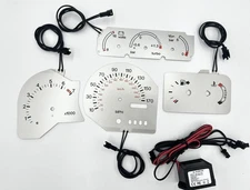 Ford Escort Cosworth 170 MPH MOMAN Custom Gauge Faces silver glow gauges
