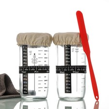 24oz Sourdough Fermentation Glass Jar Set