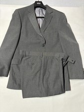 M&S Tailoring Mens 2 piece Grey Suit  Jacket 42R & Trousers W36 L33 VGC  0281