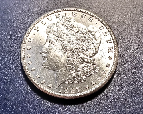 Blazing Gem BU 1897-S Morgan Dollar