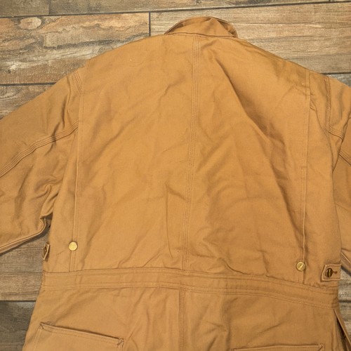 Carhartt X01 BRN Brown Duck Quilted Insulated Coveralls Size 48 Short - Picture 12 of 22