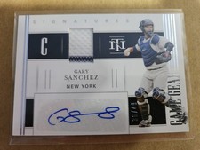 2021 Panini National Treasures Game Gear Material Signatures Gary Sanchez /49
