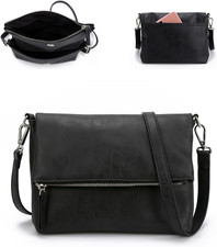 Borsa Tracolla Donna, Borse Donna Con 3 Scomparti, Cartella Con Multitasche per 