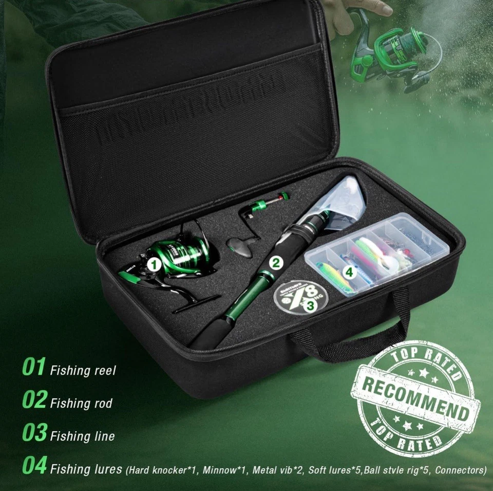 Ghosthorn Fishing Rod and Reel Combo Graphite Telescoping Fishing Pole - Image 2 of 4