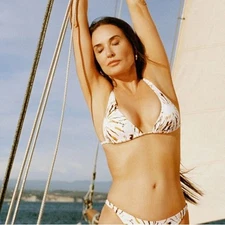 NWT Andie Swim x Demi Moore Bikini Set Tropez White Fireworks Size Medium