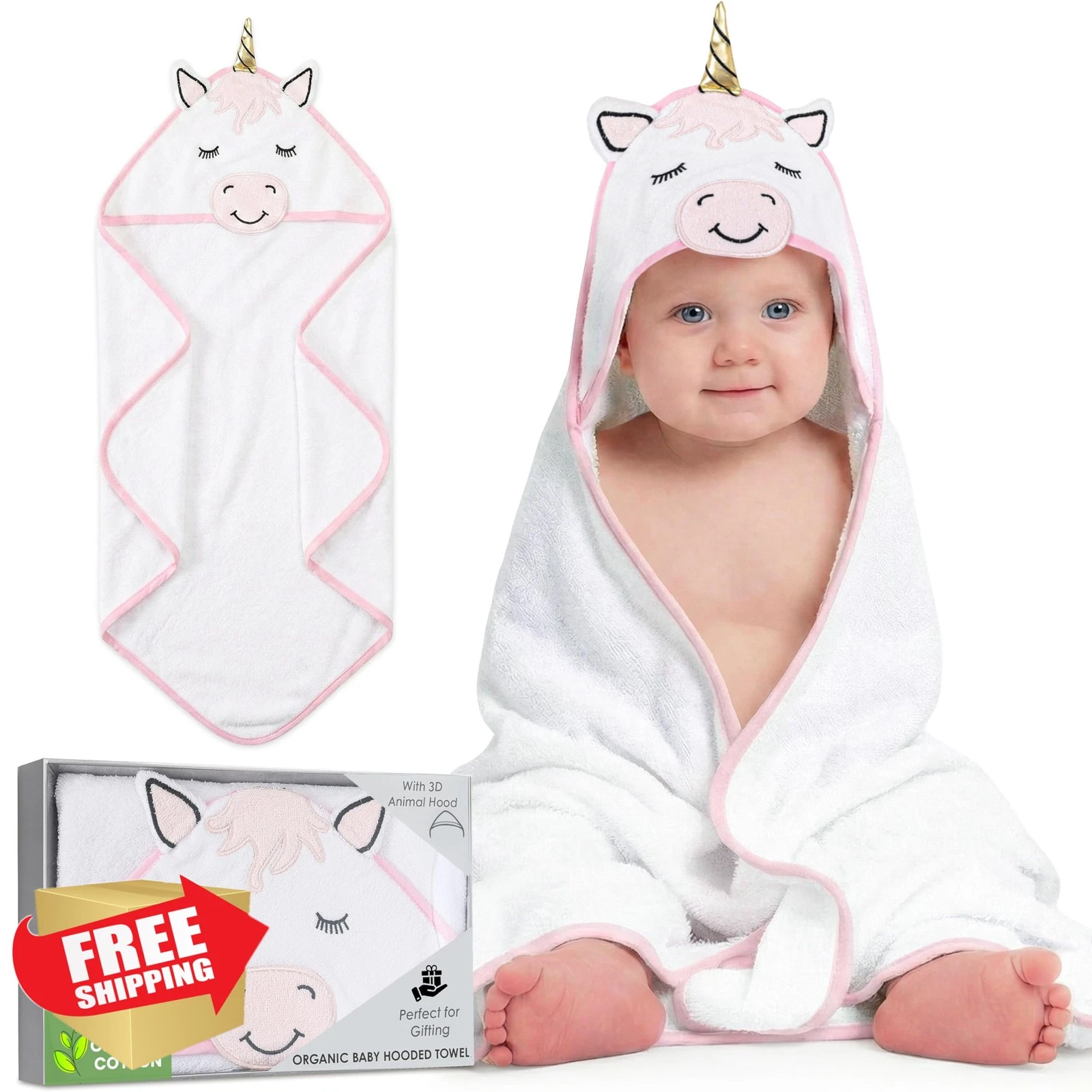 Mother's Choice Unicorn Hooded Towel