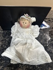 Little Souls Dolls 1998 11" Baby Bliss Doll in White Gown SIgned Gretchen Wilson